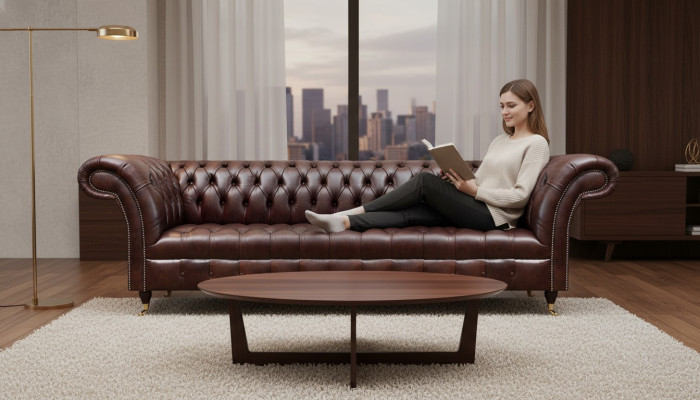 Modern Konschtlieder Sofa Designer Wunnzëmmer Véiersëtzeger Polstercouch