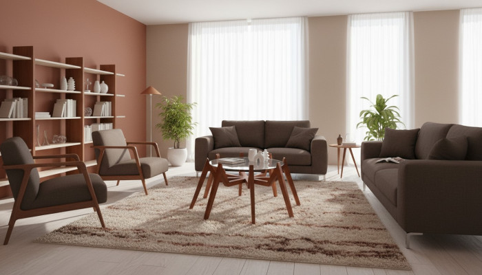 Couchtisch am modernen Stil nei héichwäerteg Wunnenzëmmereinmiwwel aus Glas a Holz