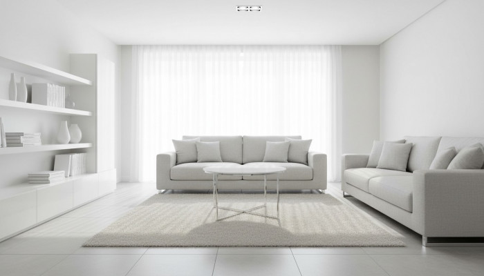 Luxuriéisen wäissen Couchtisch Been aus wäissem Metall sëlwerfaarweg Wunnzëmmer nei