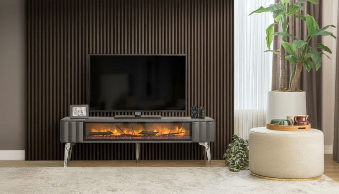 Héichwäertegt TV-Sideboard Kamäin MDF Metalls gro Faarf nei Wunnzëmmer