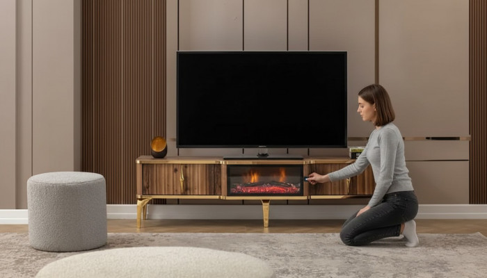 Luxuriéise Kamäinsims TV-Dësch Wunnzëmmer Lowboard Holz brong Sideboard