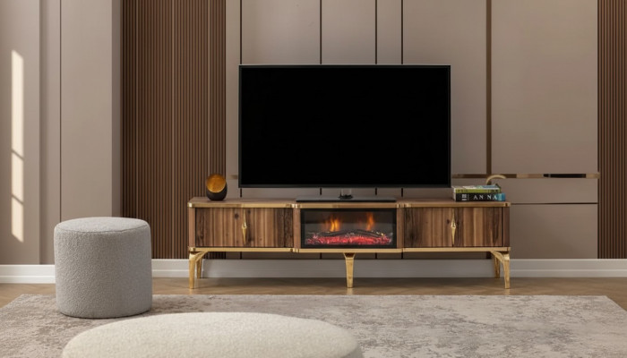 Luxuriéise Kamäinsims TV-Dësch Wunnzëmmer Lowboard Holz brong Sideboard