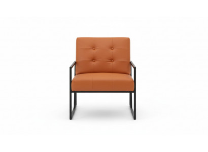 Wunnzëmmer Sëtz Orange Nei luxuriéis Metallbeen Textilpolsterung