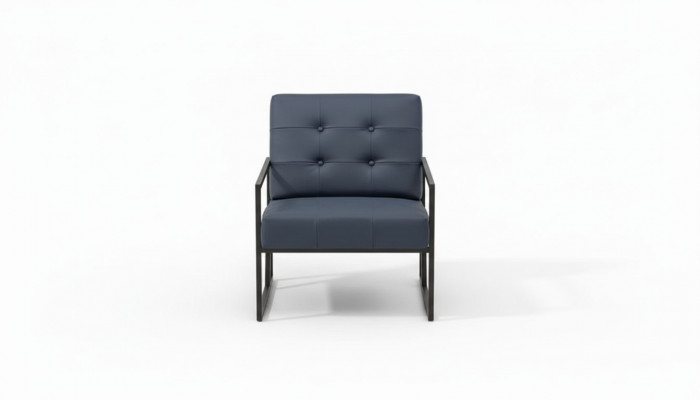Fotell 1-Sëtzer schwaarz Textil Metallsbeen Wunnzëmmer Luxus Iesszëmmer