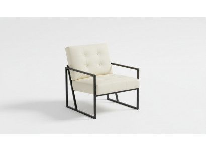 Exklusiven Sesselen Wunnzëmmer modernen Stil beige Textil Metallbeen