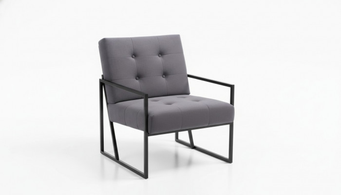 Groue Chesterfield Sessel Holzgestell Luxus Wunnzëmmer Miwwel 1-Sëtz