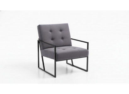 Groue Chesterfield Sessel Holzgestell Luxus Wunnzëmmer Miwwel 1-Sëtz