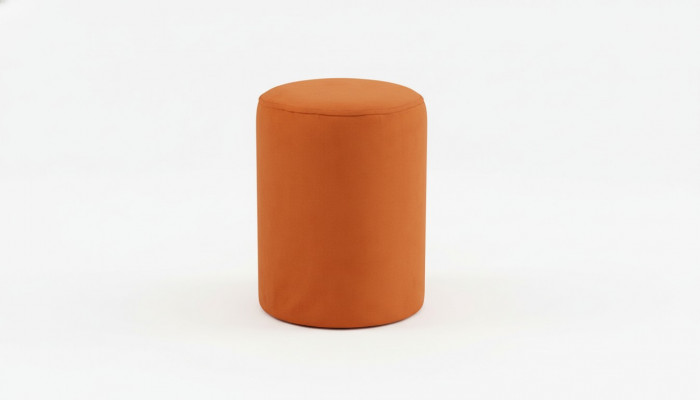 Orangefaarwege Sitzpouf neie qualitativ héichwäertege Pouf Textil Spanplack
