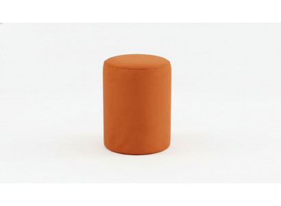 Orangefaarwege Sitzpouf neie qualitativ héichwäertege Pouf Textil Spanplack