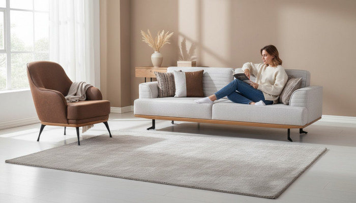 Luxus 2-Stéck Sofagarnitur Dräisiichter-Canapé an Sessel fir d'Wunnzëmmer
