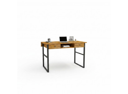 Braunen Holzdësch 2x Tiräng Designer Bürosmiwwelen Luxus Schreifdësch