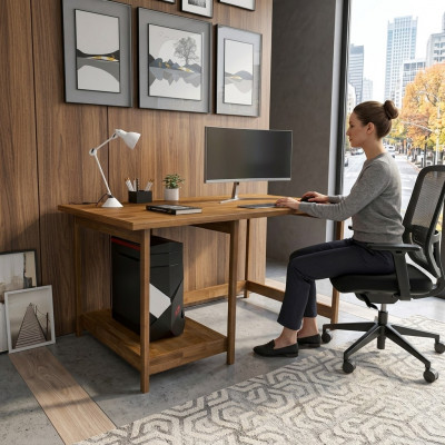 Héichwäerteg Büro Miwwelen Stilvoll Schreifdësch Modern Holz Computerdëscher