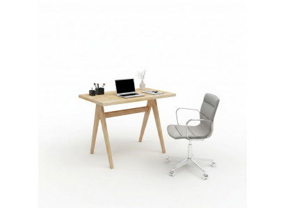 Stilvollen Beige Schreifdësch Modern Oflegendëscher Luxuriéis Holz Miwwelen