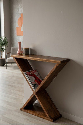 Braunen Konsolendësch Modern Nieweméiwwel Luxus Robuste Dësch