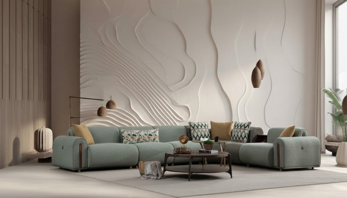 Luxuriéis Gréngt Ecksofa Wunnzëmmer Ledercouch Designer Sëtzmiwwel