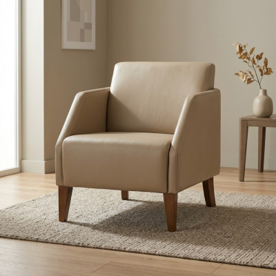 Beige Einsëtzer Luxuriéise Polstersëtz Designer Lounge-Fauteuil Miwwelen