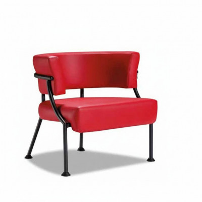 Luxuriéise roude Fauteuil Designer Lieder Einsëtzer Gepolsterten Clubfauteuil
