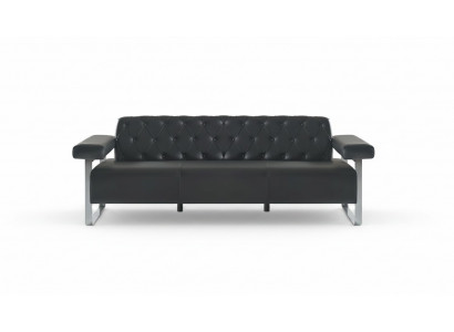 Chesterfield Design 3-Plaz Sofa Schwaarz Eenfaarweg Modernen Design Stil