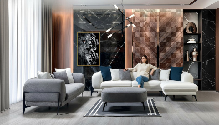 Stylvollen Eckdësch Designer Aarbechtszëmmer Luxus Miwwelen Edel Bürodesk