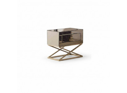 Goldener Schlafzimmer Nachttisch Designer Nachtkästchen Luxus Edle Möbel