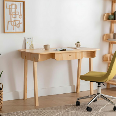 Crème Schreifdësch Designer Computerdësch Luxus Robust Büro Miwwel