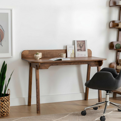 Braunen Holzdësch Luxus Schreifdëscher Designer Holz Aféierungstëscher