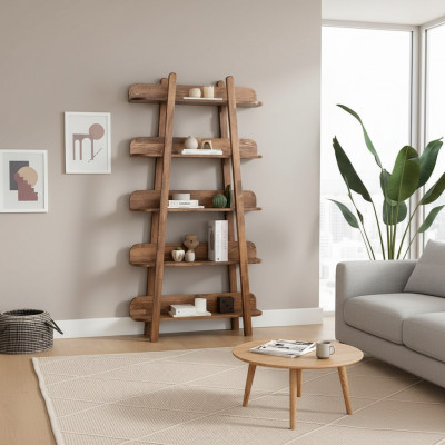 Däischterbrongen Bicherregal Wunnzëmmer Designer Holz Miwwelen Ofleege Regaler