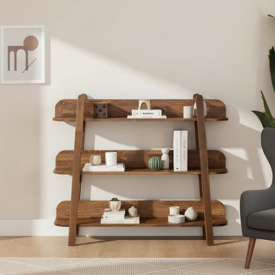 Moderne donkelbrong Bicherregal Designer Regaler Holz Ablagenregaler