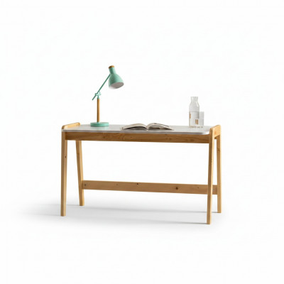 Wäiss-beige Schreifdësch Designer Bürodesks Computerdëscher Holzmiwwelen