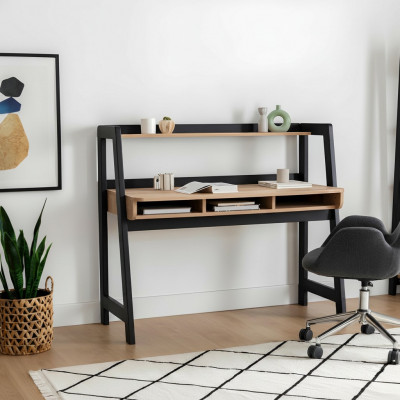 Schwaarz-Brongen Laptopdësch Designer Büro Miwwel Aarbechtszëmmer Dëscher