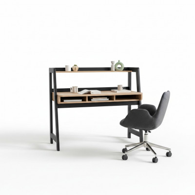 Schwaarz-Brongen Laptopdësch Designer Büro Miwwel Aarbechtszëmmer Dëscher