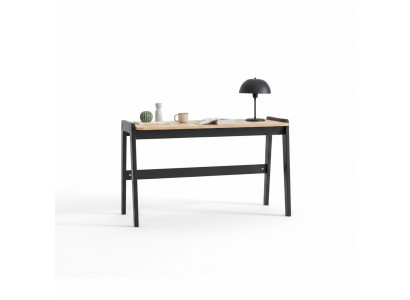 Schwaarz-Beigen Computerdësch Robust Schreifdësch Designer Büro Miwwelen