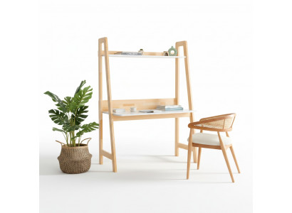 Hellbeige Schreifdësch Luxus-Aarbechtszëmmer Designer Holzdëscher