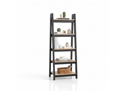 Schwaarz-Brongen Bicherregal Designer Wandregal Büro Aktenregalstänner