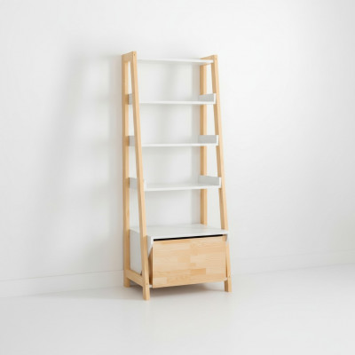 Elegante Bicherregal Modern Aarbechtszëmmer Miwwelen Holzgestell Regaler