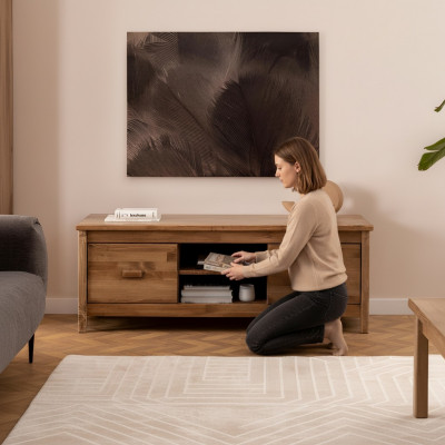 Elegante braun Holz Fernsehstänner Fernsehtisch Wunnzëmmer Luxus RTV