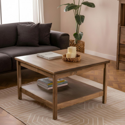 Moderne donkelbrong Couchdësch Luxuriéise Sofadësch Eedle Lounge-Dësch