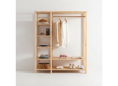 Héichwäerteg Flurmiwwel Designer Garderobenstänn Holz Kleederstänn