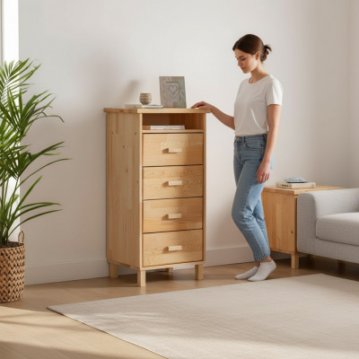 Modern wäiss Wunnzëmmer Komod, luxuriéis Sideboard Holzanrichte.