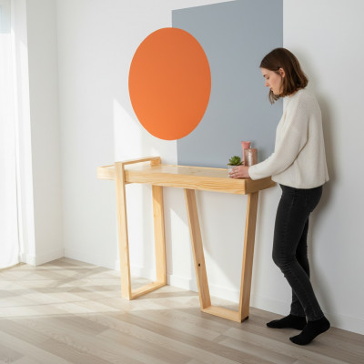 Stilvollen Konsolendësch Beige Wunnzëmmer Konsol Modern Designer Sideboard