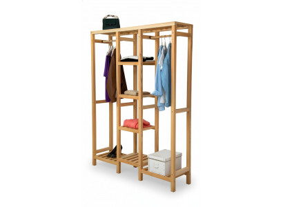Modern Kleederschaf Beige Regal Schaf Kleederschaf Miwwelen Garderoben Holz