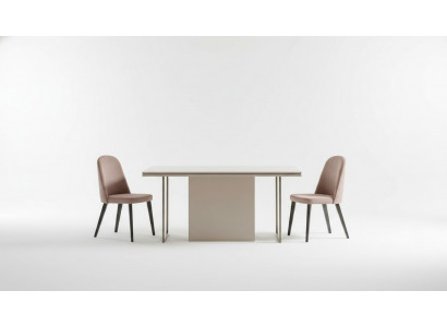 Beige Esstischset 4 x stühle tische küche luxusmöbel anrichte spiegel
