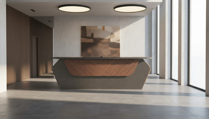Bürosdësch Braun Gro Zweefaarweg Modern Design Reegelméisseg Schreifdësch