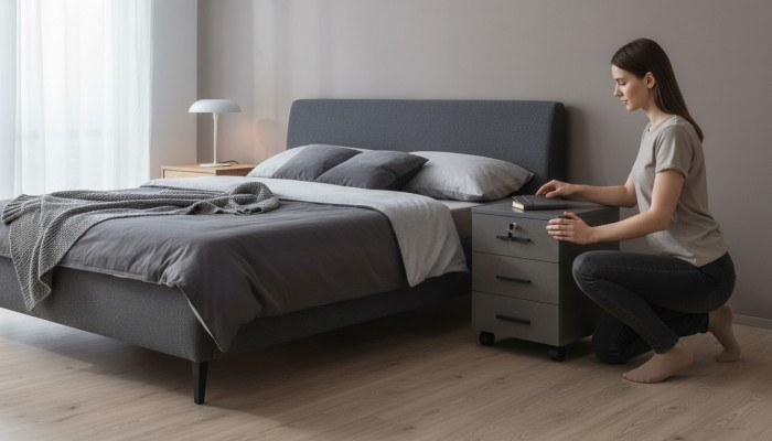 Aktenschaf Ga Grau Enfaarweg Aarbechtszëmmer Modern Design mat Schiefen