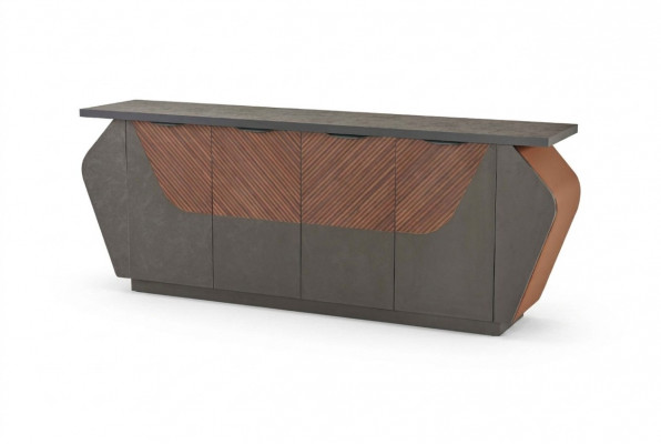Sideboard Akteschaf Aarbechtszëmmer Gro Braun Zweefaarweg Modern Stil