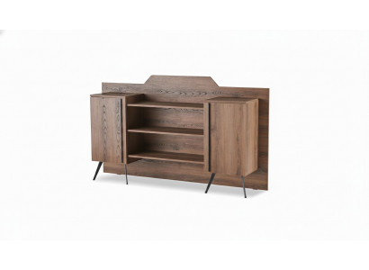 Aktiounsschaf Säitebrett Regaler Späicherplatz Braun Eefaarweg Modernen Design