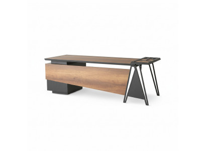Schreifdësch Bürodesk Aarbechtszëmmer Braun Gro Zweefaarweg Modern Design