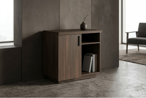 Kommod Braun Eefaarweg Modern Design Rechteckeg Aarbechtszëmmer Wunnzëmmer