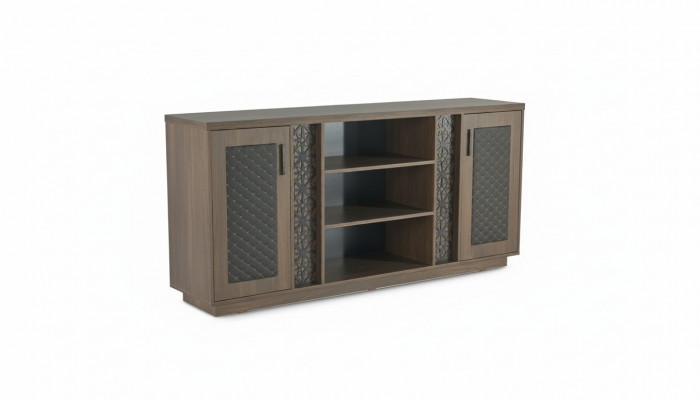 Aktiounsschaf Sideboard Braun Schwaarz Modern Zweefaarweg Modern Design