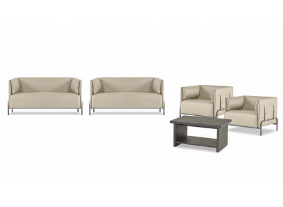 Hellbéisch Aarbechtszëmmer Miwwel Designer 2x Zweesëtzeger Luxus Still Dësch